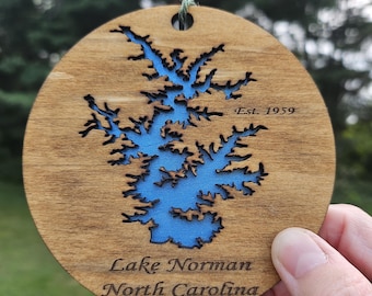3D Lake Ornament, Nature Decor, Lake Scene Sculpture, Unique Gift, Home Decor, Lake Lover Gift, Water Inspired Art