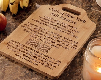 Syracuse NY Salt Potatoes Engraved Recipe, Historic Cooking, Gift for Foodies, Kitchen Decor, History Enthusiast Gift