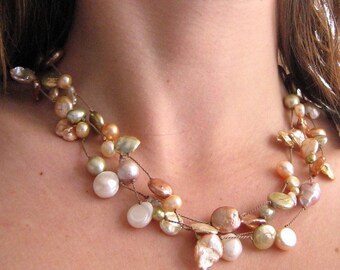 English Garden Pearl Bauble Necklace