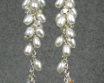 Juicy Pearl and Crystal Earring