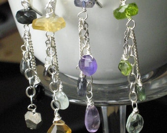 Juicy Gemstone Cascade Earrings