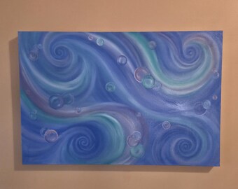 Swept Away Modern Art Large Oil Painting