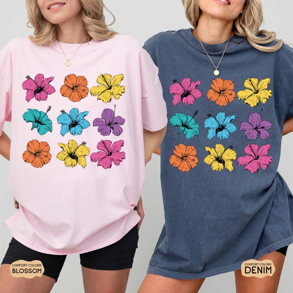 Hibiscus FlowerShirt - Tropical Plant Hawaii Beach Summer Shirt