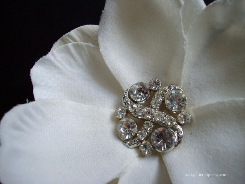 Ivory Magnolia Hair Clip Wedding Hairpiece Cream Fascinator Etsy