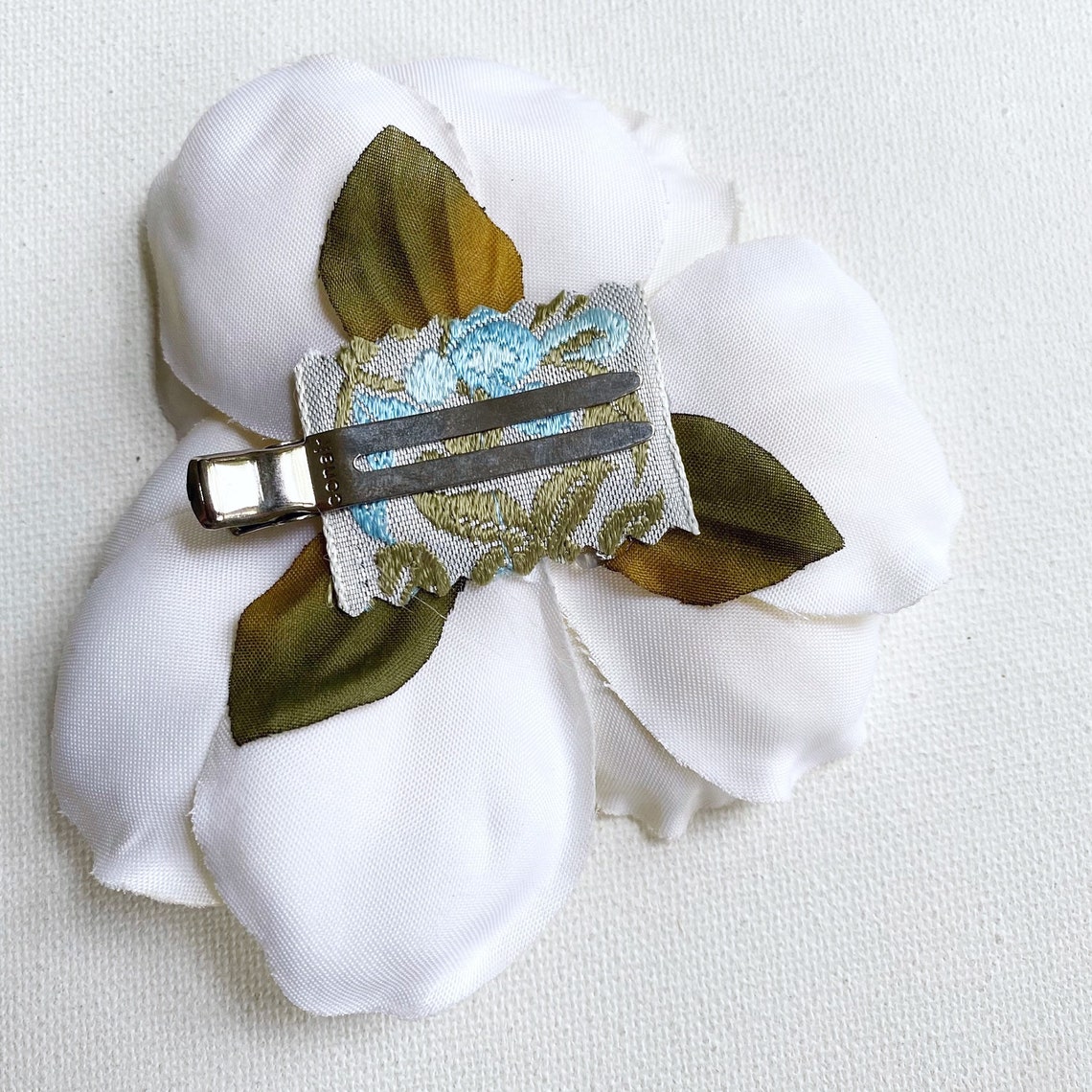 Ivory Magnolia Hair Clip Wedding Hairpiece Cream Fascinator Etsy