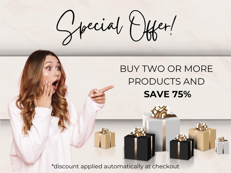 special offer-buy two or more products and get 75% off