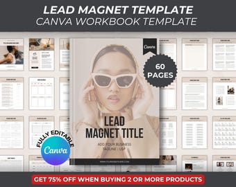 60-Page Lead Magnet Workbook Template - Canva Digital Marketing Resource