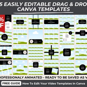 Editable drag-and-drop Canva templates for Etsy clipart listings, featuring a 70% off promotion, optimized for Etsy sellers.
