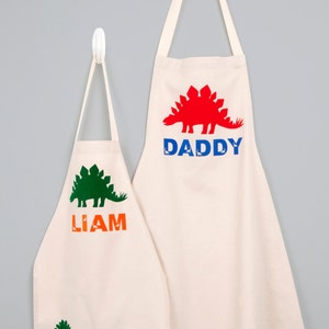 Children/'s Art and Craft Smock Dinosaur Custom Baking Apron Party Gift Boy Personalized Birthday Gift