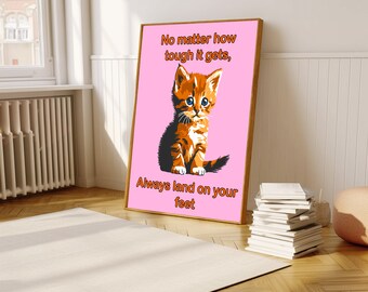 Cute Kitten Poster - "Knowledge Kitty"