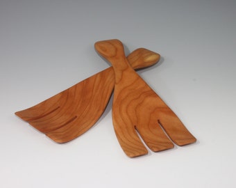 Short Cherry Salad Servers