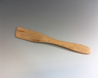 Narrow maple wood spatula