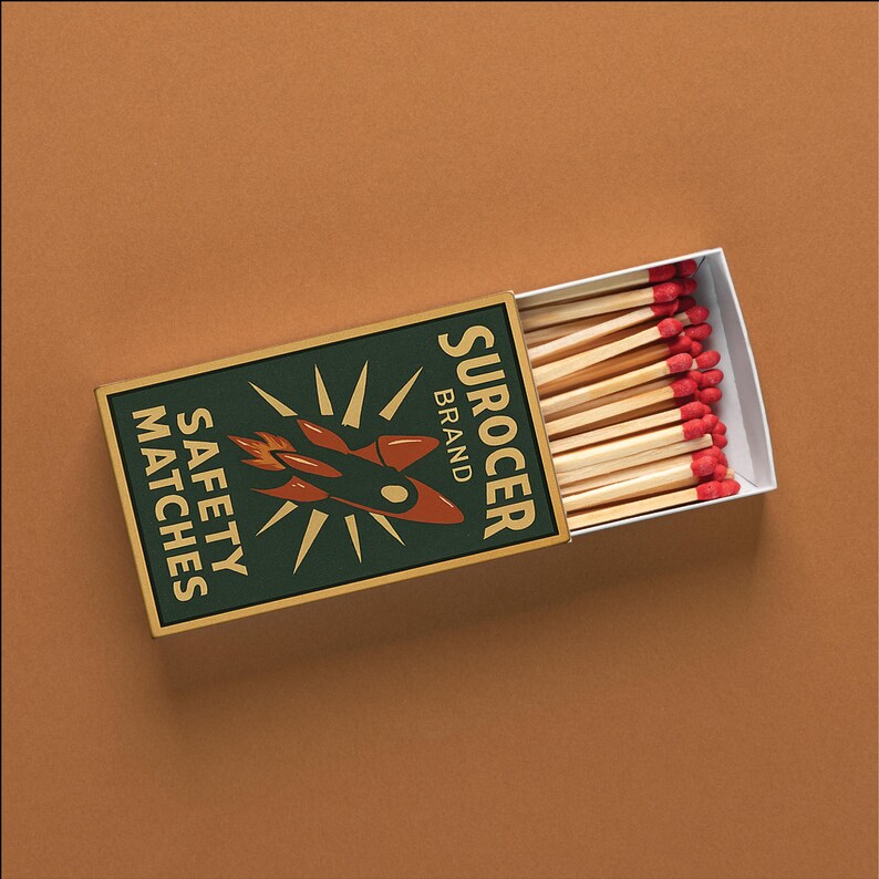 Matchbox Template Retro Printable DIY Vintage Designs Craft Project PDF ...