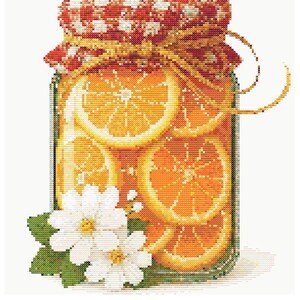Kreuzstich Muster Wand Kunst Oranges Glas Etamin AI Poster - Digitales Wohndekor Büro - Künstliche Intelligenz Einkaufstasche Kissen
