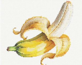 Cross Stitch Pattern Wall Art Banana Fruits Etamine AI Poster - Digital Home Decor Office - Artificial Intelligence Tote Bag Pillow