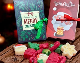 Capitolo di Babbo Natale (cera di soia alla menta piperita): decorazioni profumate per le feste natalizie.