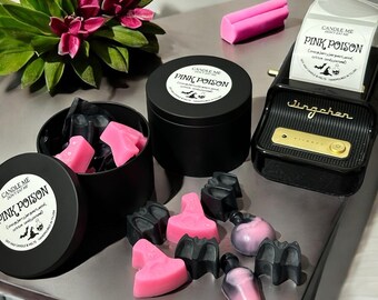 PINK POISON Soy Wax Melts, Halloween Sugar Scent, Handmade