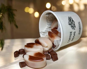 Cera di soia da sciogliere in chicchi di caffè (6 oz): fragranza per la casa fatta a mano
