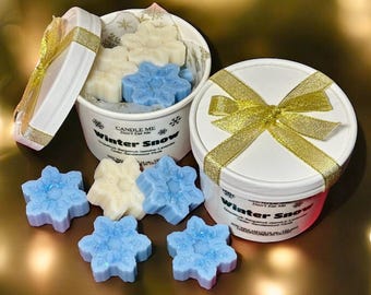 Winter Snow Wax Melts, 100% Soy Wax, Christmas Home Decor (4.5 oz)