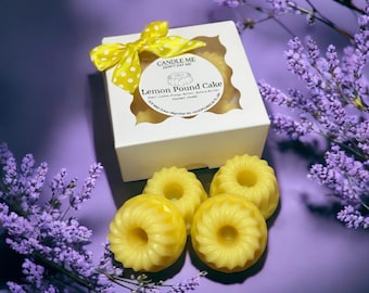 Cera da sciogliere per torta al limone: mini ciambelle di soia fatte a mano (4 pezzi)