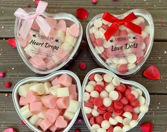 Valentine Soy Wax Melts, Heart/Dot Shapes, Sweet Scents