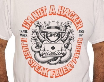 Chemise codeur Python fluide : t-shirt unisexe en coton épais