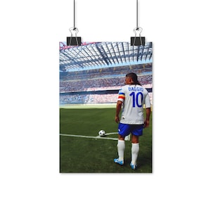 Baggio, Player, Brescia, Corner, Rolled Posters, Serie A, Football Club, Soccer