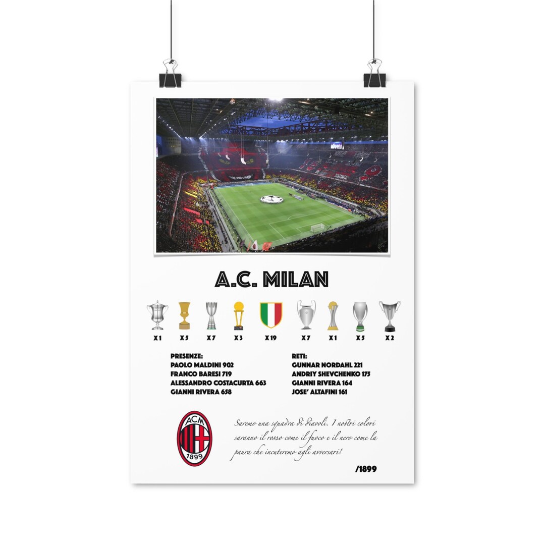 Milan, Palmares, Trophies, San Siro Stadium, Rolled Posters, Serie A ...