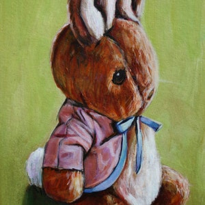 PRINT - Peter Rabbit Nursery Art Giclee Print of Original Painting 8x10