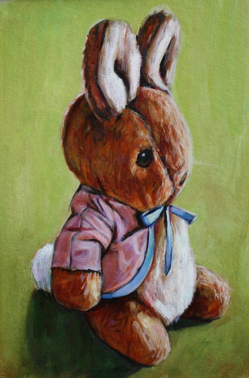 Peter Rabbit Nursery Art Giclee Print of Original Painting Etsy