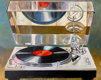 Technics 1200 #3 10x10 print of original painting