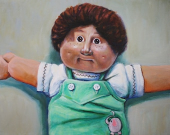 Classic Vintage Cabbage Patch Doll Print of Original Painting