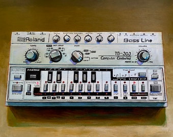 PRINT - Roland TB-303 8x10 print of original painting