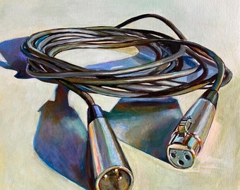 XLR Cable - 10x10 print of original painting