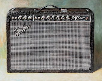 PRINT - Fender Deluxe Reverb 8X10 Print of Original Painting