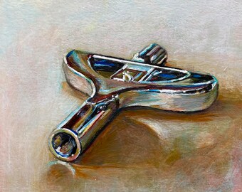 Drum Key - 6x6 print of original painting