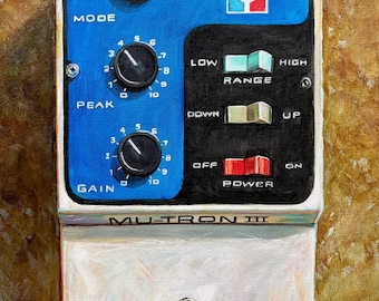 PRINT - Mu-Tron III guitar pedal - 8X10 Print of Original Painting