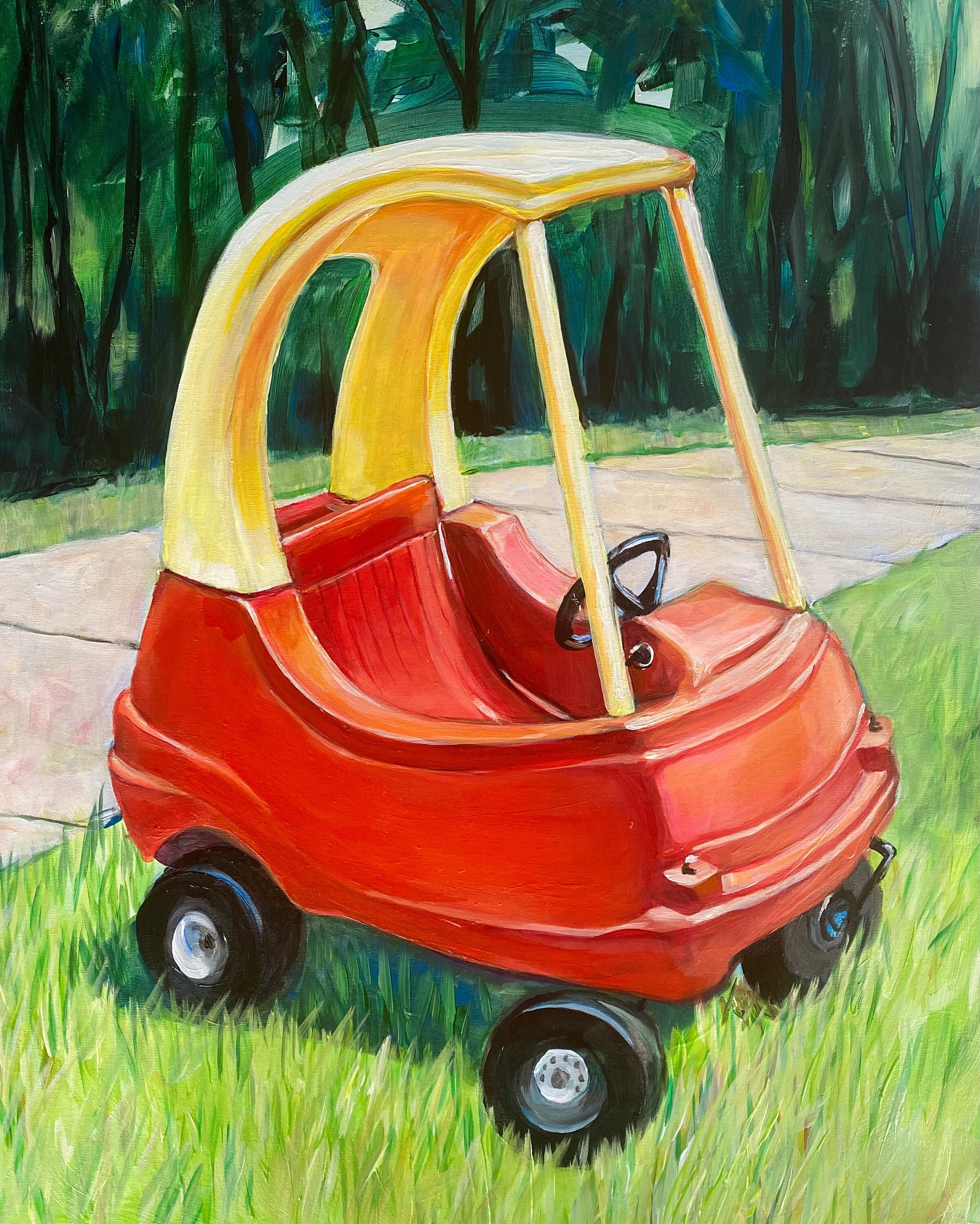 PRINT Cozy Coupe 8x10 print of original painting