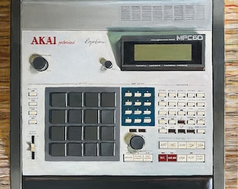 PRINT - Akai MPC60 - 10x10 print of original painting