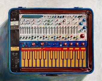 PRINT - Buchla Music Easel - 8X10 Print of Original Painting