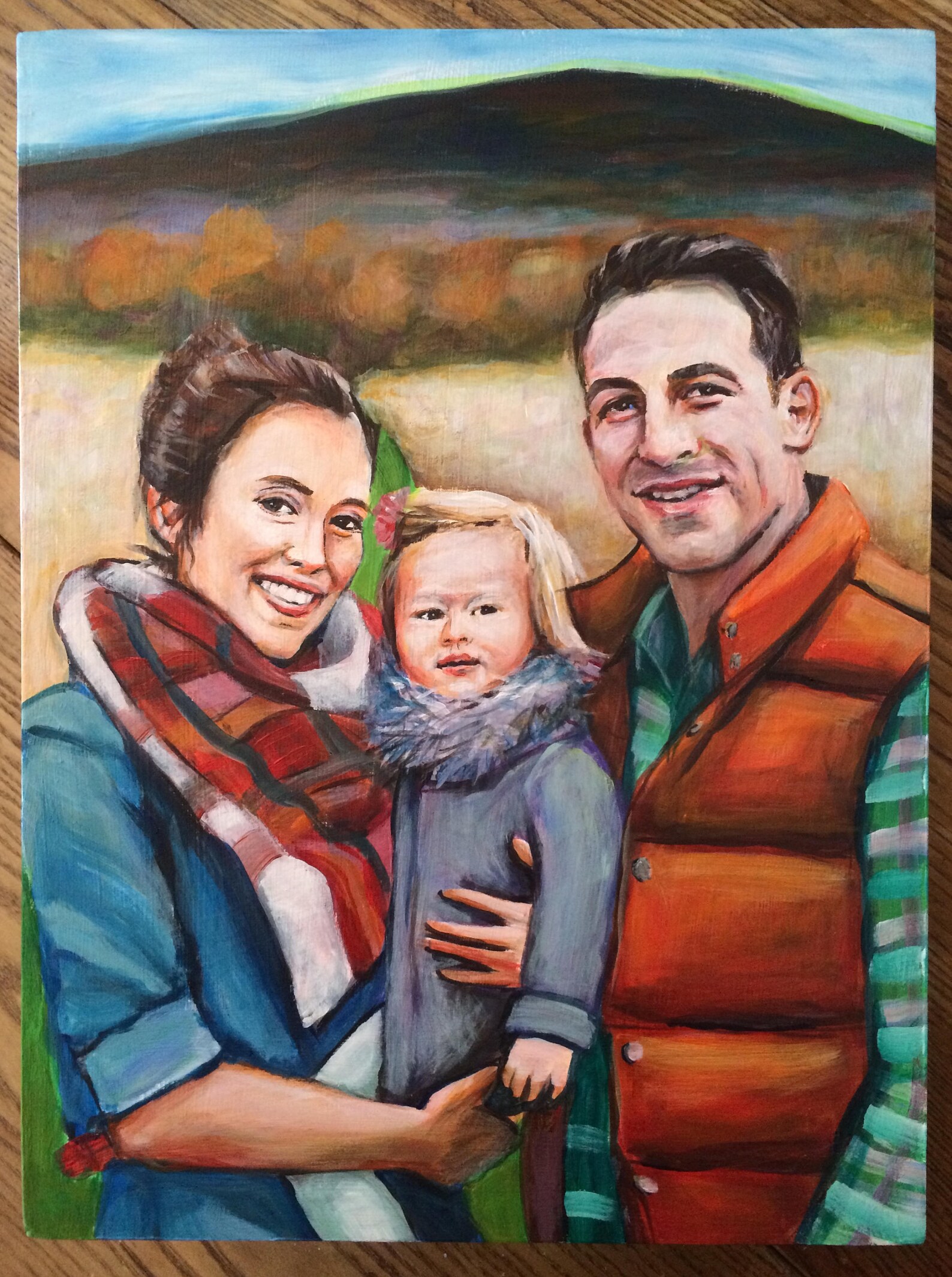 Custom Family Portrait 8x10 Acrylic on Canvas Etsy