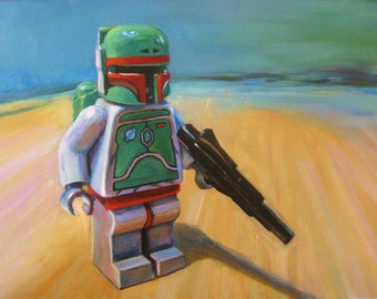 PRINT - Star Wars Boba Fett Toy Figure Print