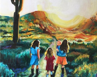 Summer Memories Portrait 8x10 acrylic on canvas