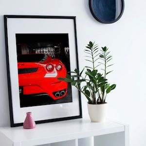 Ferrari Rearend, Car Wall Art, Art Prints, Dynamic Poster, Car Art, Car Poster, Car Photography, Printable Wall Art, Digital Download