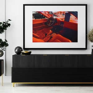 Ferrari, Interior, Car Wall Art, Art Prints, Dynamic Poster, Car Art, Car Poster, Car Photography, Printable Wall Art, Digital Download