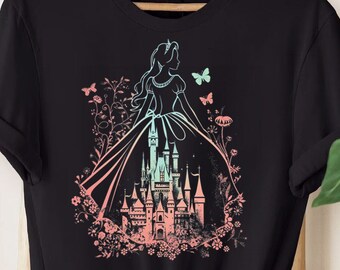 Camisa de princesa de Disney, camisa de princesa retro, camiseta vintage, camisa de vacaciones familiares Camisa de rey mágico Camisa de Disney world, colores cómodos®