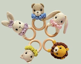 häkeln Baby Geschenk-Sets, Freundliche Muster,Anfängermuster, gehäkeltes Tierspielzeug, gehäkelte Babyschuhe, einzigartiges Babyhäkeln DIY Geschenk,Neugeborenes