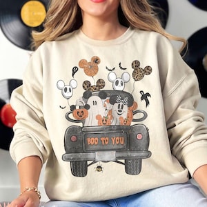 Vintage Mickey Minnie Ghost Halloween Shirts, Disney Halloween Shirt, Mickey Minnie Balloons Halloween Shirt, Halloween Pumpkin Sweatshirt