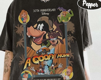 Camiseta de colores cómodos del 30.º aniversario de la película Goofy - Powerline Disneyland Tee