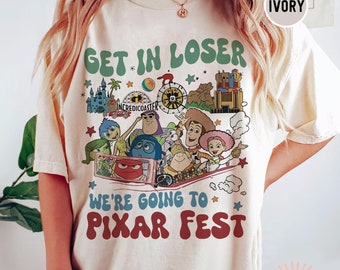 Retro Get In Loser We're Going To Pixar Fest Shirt, Disney Pixar Pals Playtime Party Celebrating Friendship & Beyond, Disney Toy Story Shirt